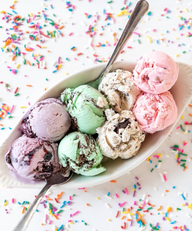 ice cream sundae with sprinkles